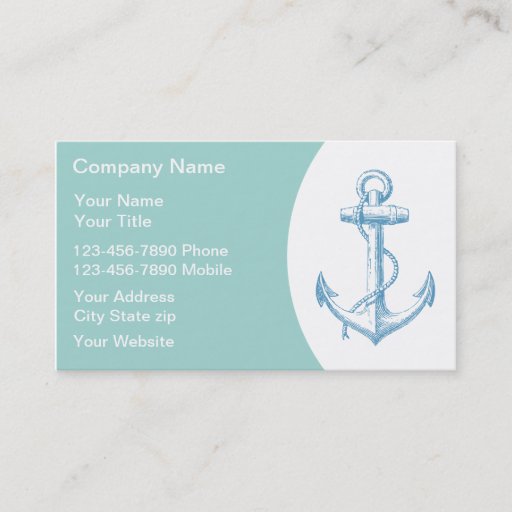 Customizable Boating Business Cards