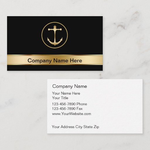 Customizable Boating Business Cards