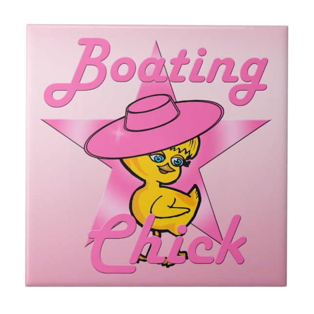 Boating Chick #8 Ceramic Tile (Front)