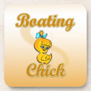 Boating Chick Drink Coaster