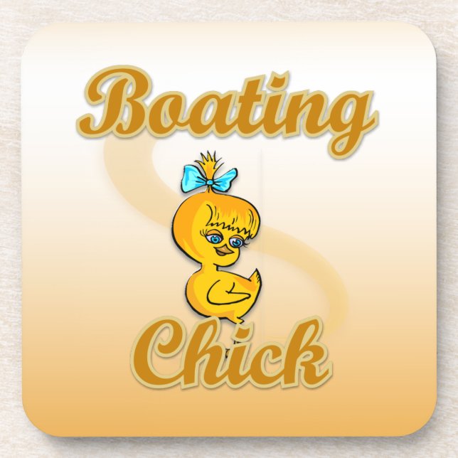 Boating Chick Drink Coaster (Front)