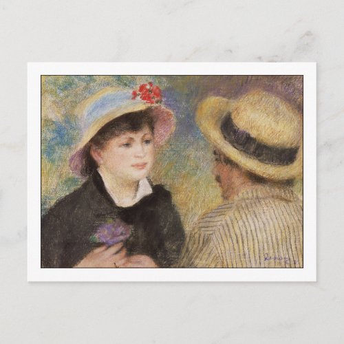 Boating Couple by Pierre Auguste Renoir Postcard