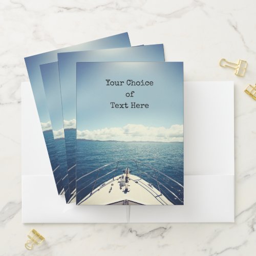 Boating Fishing Cruise Tour Pocket Folder Set