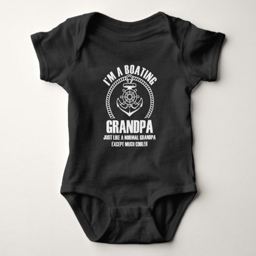 Boating Grandfather Captain Boat Lover Sailor Baby Bodysuit