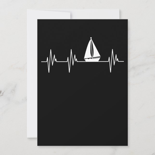 Boating Heartbeat Boat Ship Sailor Cruise Lover Gr Thank You Card (Front)