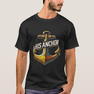 Boating Husband His Anchor Women Matching Couple  T-Shirt
