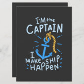 Boating - I'm The Captain (Front/Back)