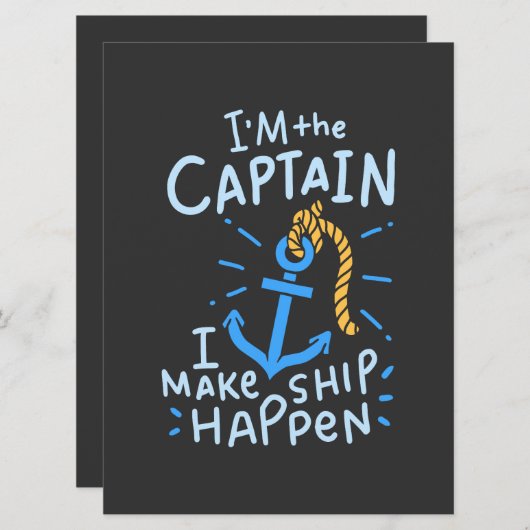 Boating - I'm The Captain (Front/Back)