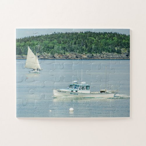 Boating in Bar Harbor Maine Jigsaw Puzzle