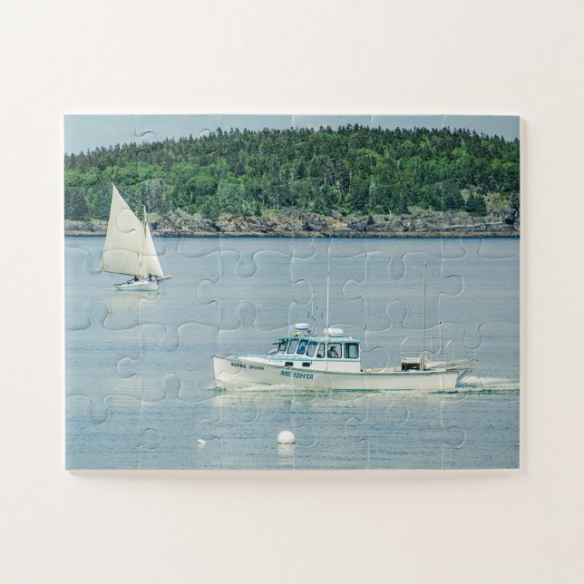 Boating in Bar Harbor Maine Jigsaw Puzzle (Horizontal)