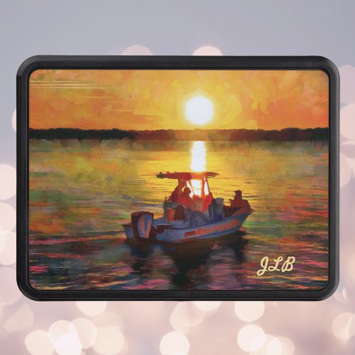 Boating into the Sunset Hitch Cover