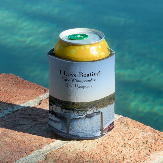 Boating Lake Winnipesaukee New Hampshire Can Cooler (In Situ Pool)