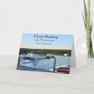 Boating Lake Winnipesaukee New Hampshire Thank You Card