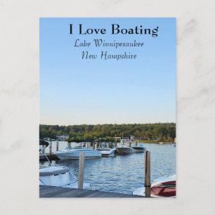 boating lake Winnipesaukee  Postcard