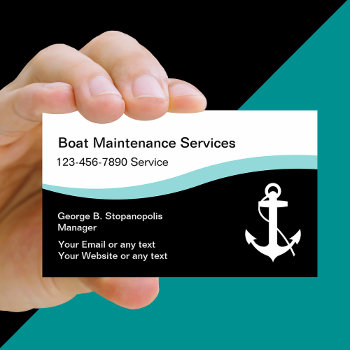 Boating Maintenance Business Cards by Luckyturtle at Zazzle