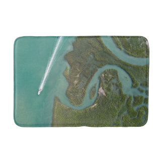 Boating Marsh Scene Bath Mat