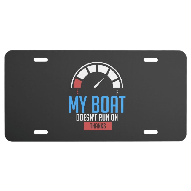 Boating - My Boat License Plate (Front)