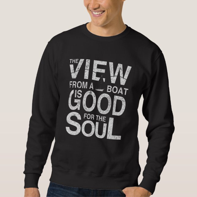 Boating Nautical Captain Good For The Soul Women Sweatshirt (Front)