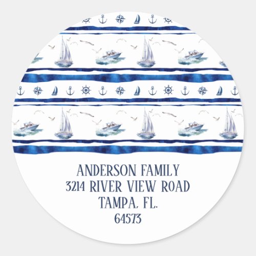 Boating New Address Label Sticker