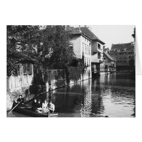 Boating on the river Gera at Erfurt