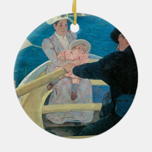 Boating Party by Mary Cassatt Vintage Fine Art Ceramic Ornament