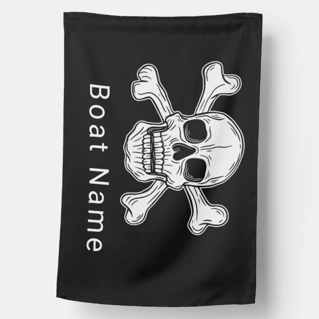 boating pirate nautical  house flag (Front)