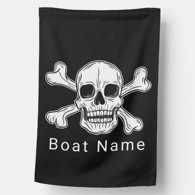 boating pirate skull flag (Front)