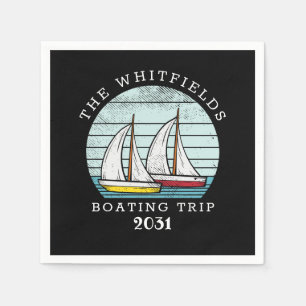 Boating Sailing Custom Family Summer Vacation Napkins