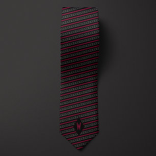 Boating Sailing Nautical Rope Striped Neck Tie
