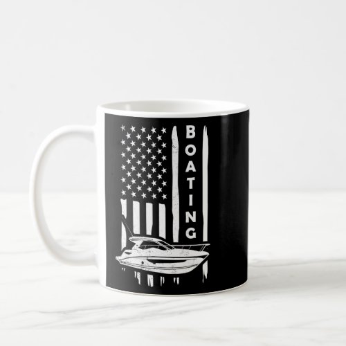 Boating vintage USA american flag distress style a Coffee Mug