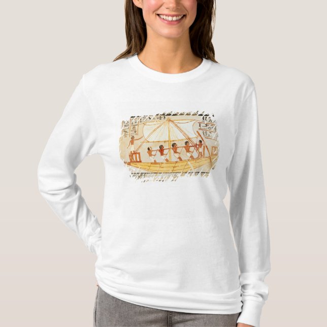 Boatmen on the Nile, from the Tomb of Sennefe T-Shirt (Front)