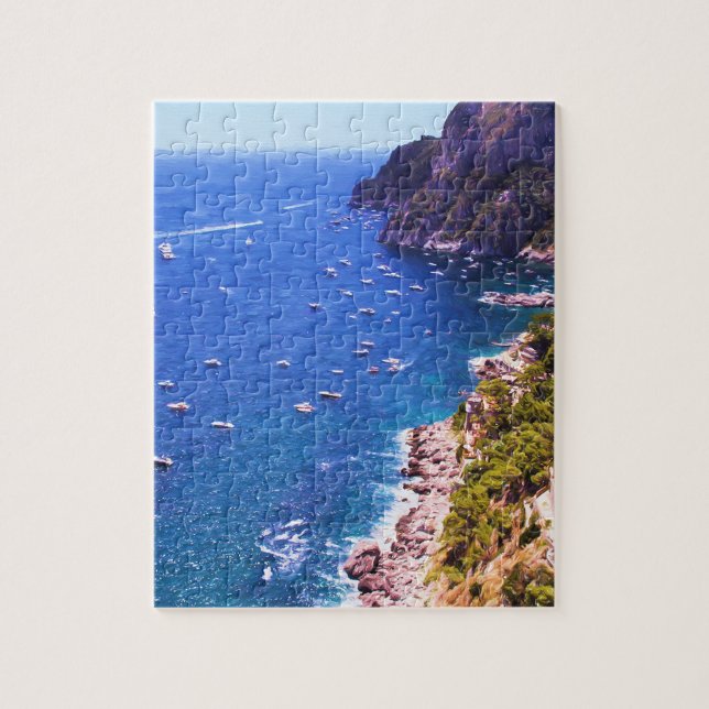 Boats Along The Amalfi Coast Jigsaw Puzzle (Vertical)