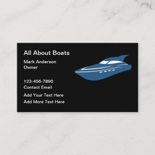 Boats And Boat Rental Business Cards