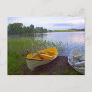 Boats and the Lake Postcard
