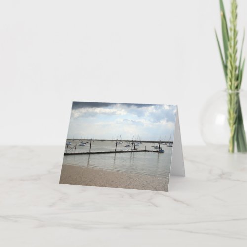 Boats and the Shoreline Blank Card