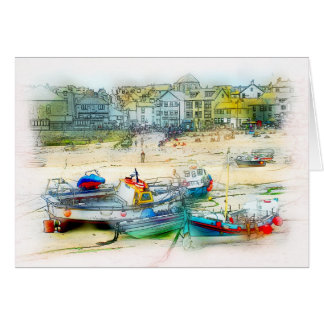 BOATS AS A PAINTING CARDS