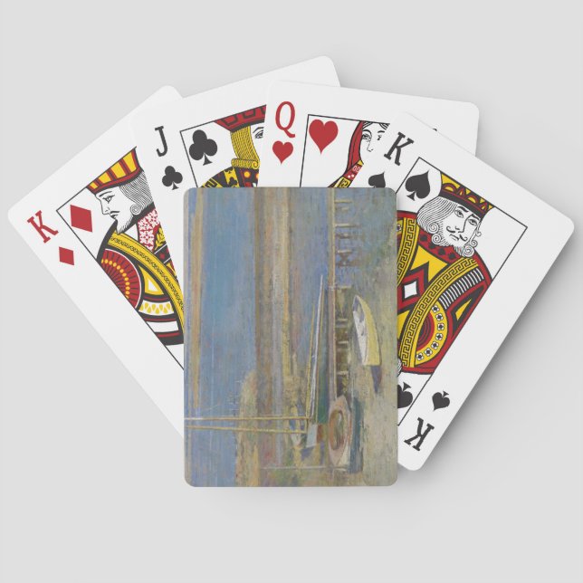Boats at a Landing (New England Landscape) Poker Cards (Back)