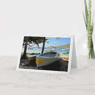 Boats at Bequia, Grenadines, W.I. Card