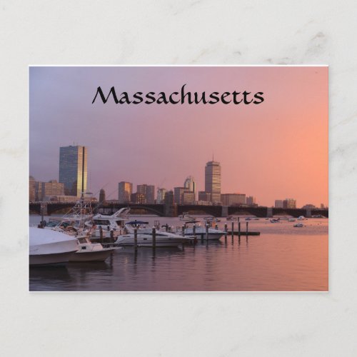 Boats at Boston Massachusetts USA Postcard