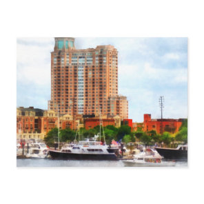 Boats at Inner Harbor Baltimore MD Postcard