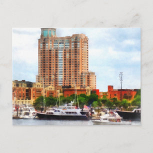Boats at Inner Harbor Baltimore MD Postcard