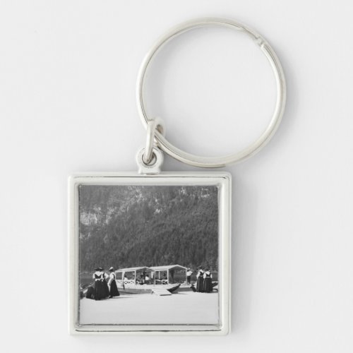 Boats at Konigssee c1910 Keychain