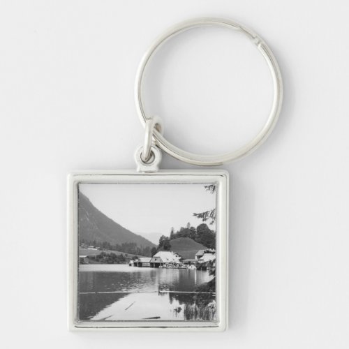 Boats at Konigssee c1910 Keychain