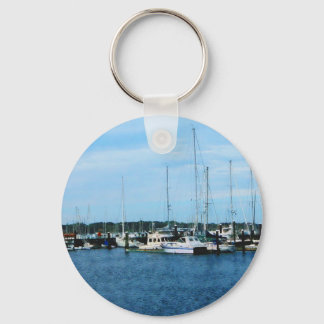 Boats at Newport RI Keychain