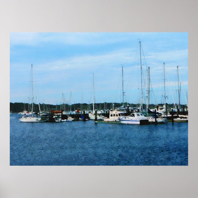 Boats at Newport RI Poster (Front)