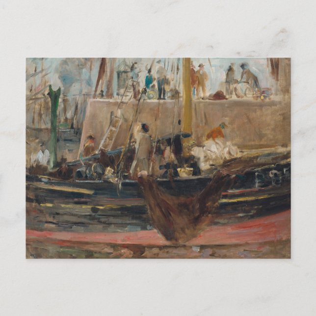 Boats at Quay | Berthe Morisot Postcard (Front)