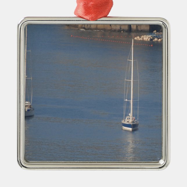 Boats at rest in Sorrento Italy Metal Ornament (Front)