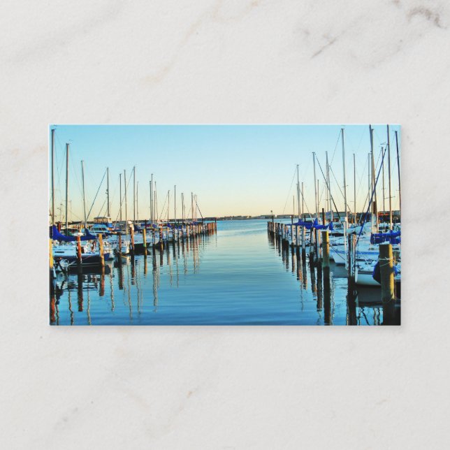 Boats At The Marina by Shirley Taylor Business Card (Front)