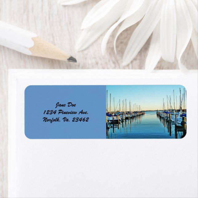 Boats at the Marina by Shirley Taylor Label (Insitu)