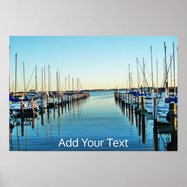 Boats At The Marina by Shirley Taylor Poster (Front)